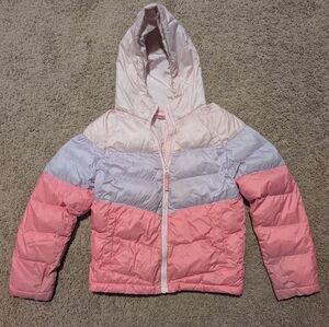 Kids Pink and Purple Puffer Jacket